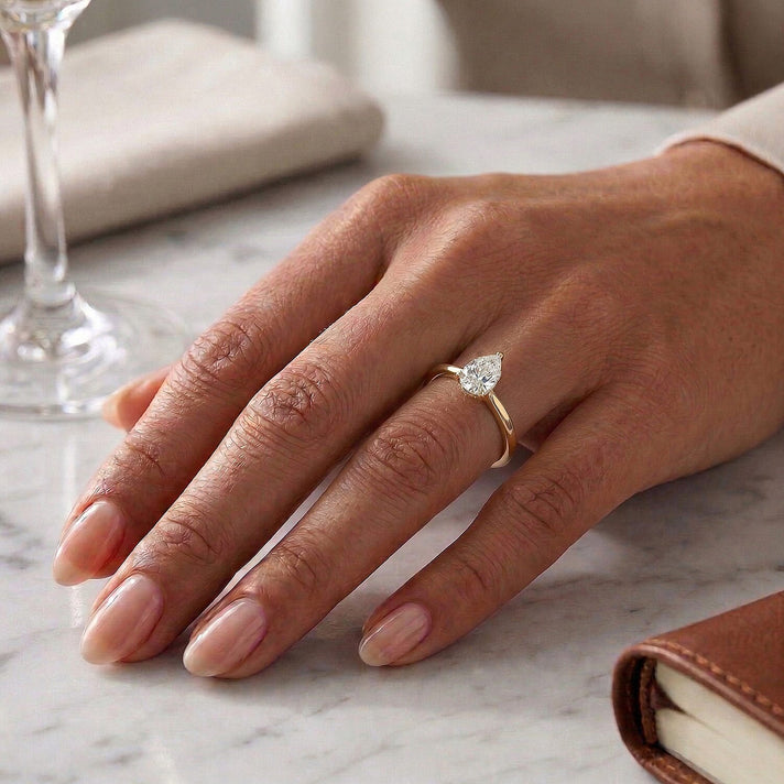 LUXURIANT 1 Ct. Lab Grown Diamond Solitaire Ring in 9K Yellow Gold, SGL Certified 8040860 2