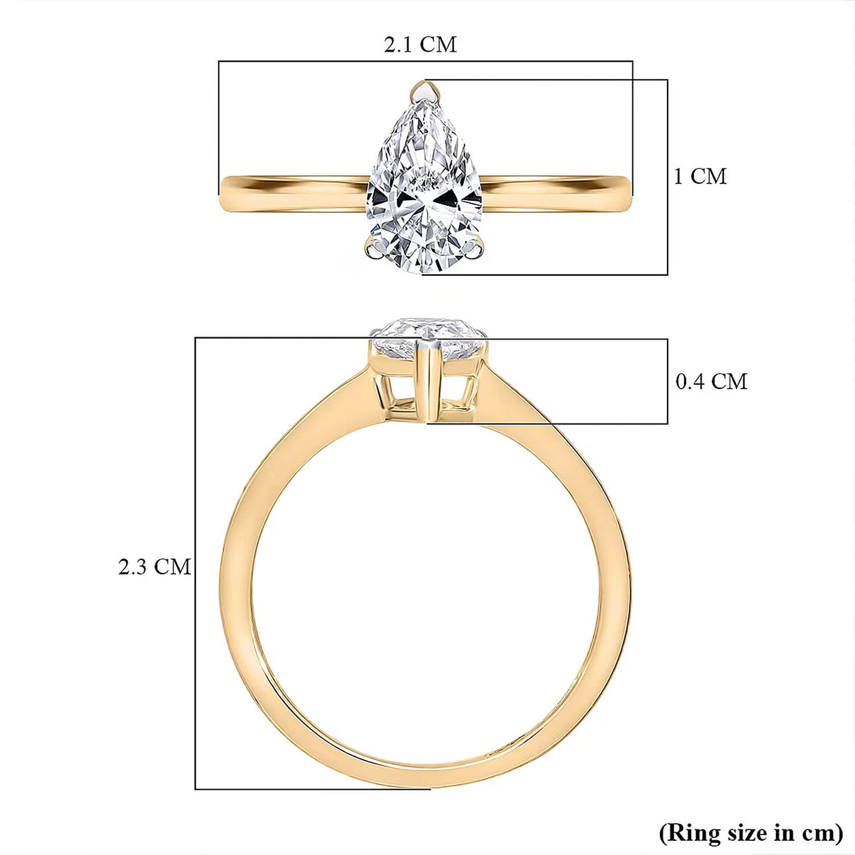 LUXURIANT 1 Ct. Lab Grown Diamond Solitaire Ring in 9K Yellow Gold, SGL Certified 8040860 5