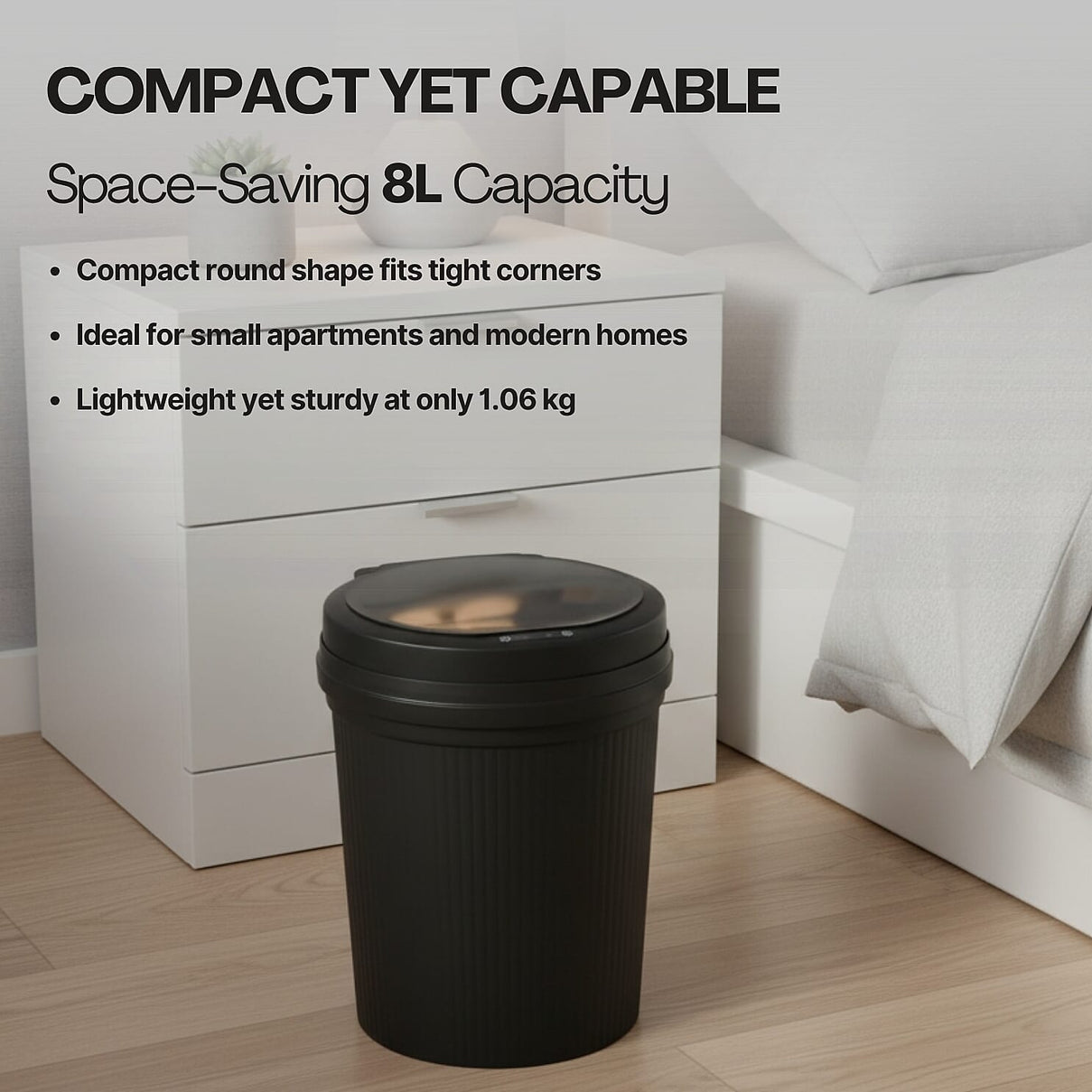 8L Automatic Touchless Motion Sensor Dustbin | Quick Open, Soft Close Lid Garbage Bin for Kitchen &amp; Bathroom V32345326 4