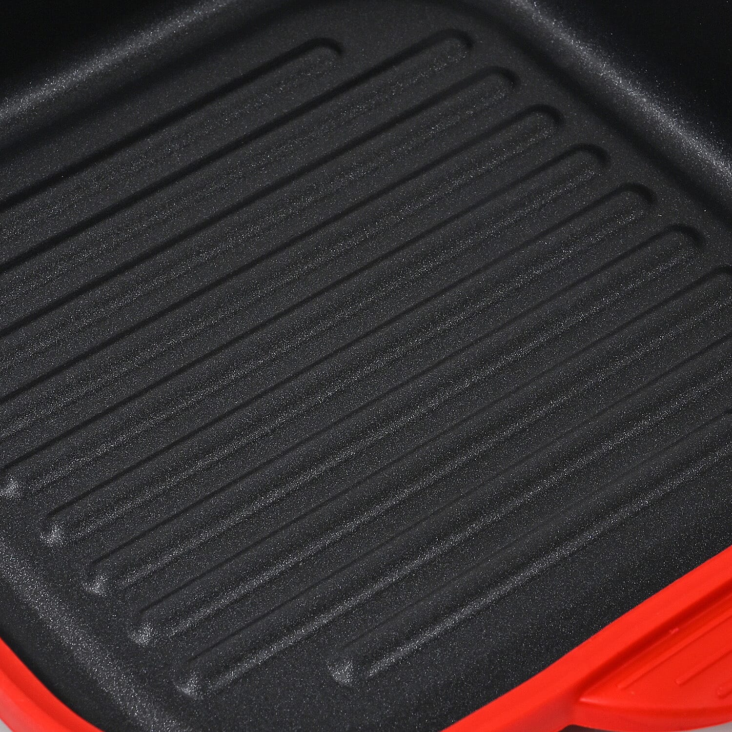 Microwave Pan - Non-Stick Silicone &amp; Glass Cookware with Grilling Ridges - Red V32362690 6