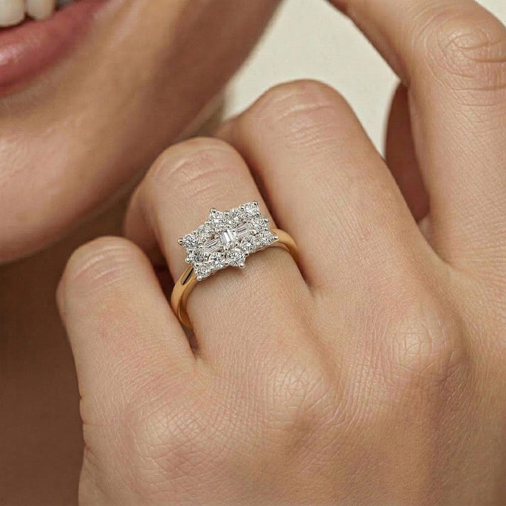 LUXURIANT Lab Grown Diamond Ring in Sterling Silver (SI-GH) 8551262 2