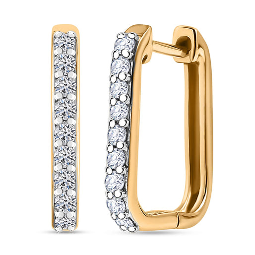 Luxuriant Diamond Lab Grown Diamond SI-GH Hoop Earring in Sterling Silver
