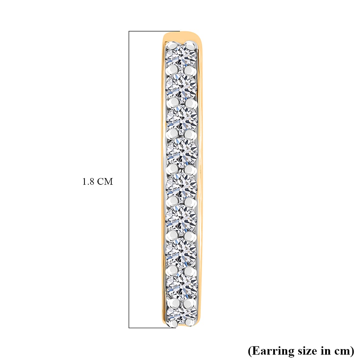LUXURIANT 0.5 Ct. Lab Grown Diamond SI GH Hoop Earring in 18K Vermeil Yellow Gold Plated Sterling Silver 8052813 5