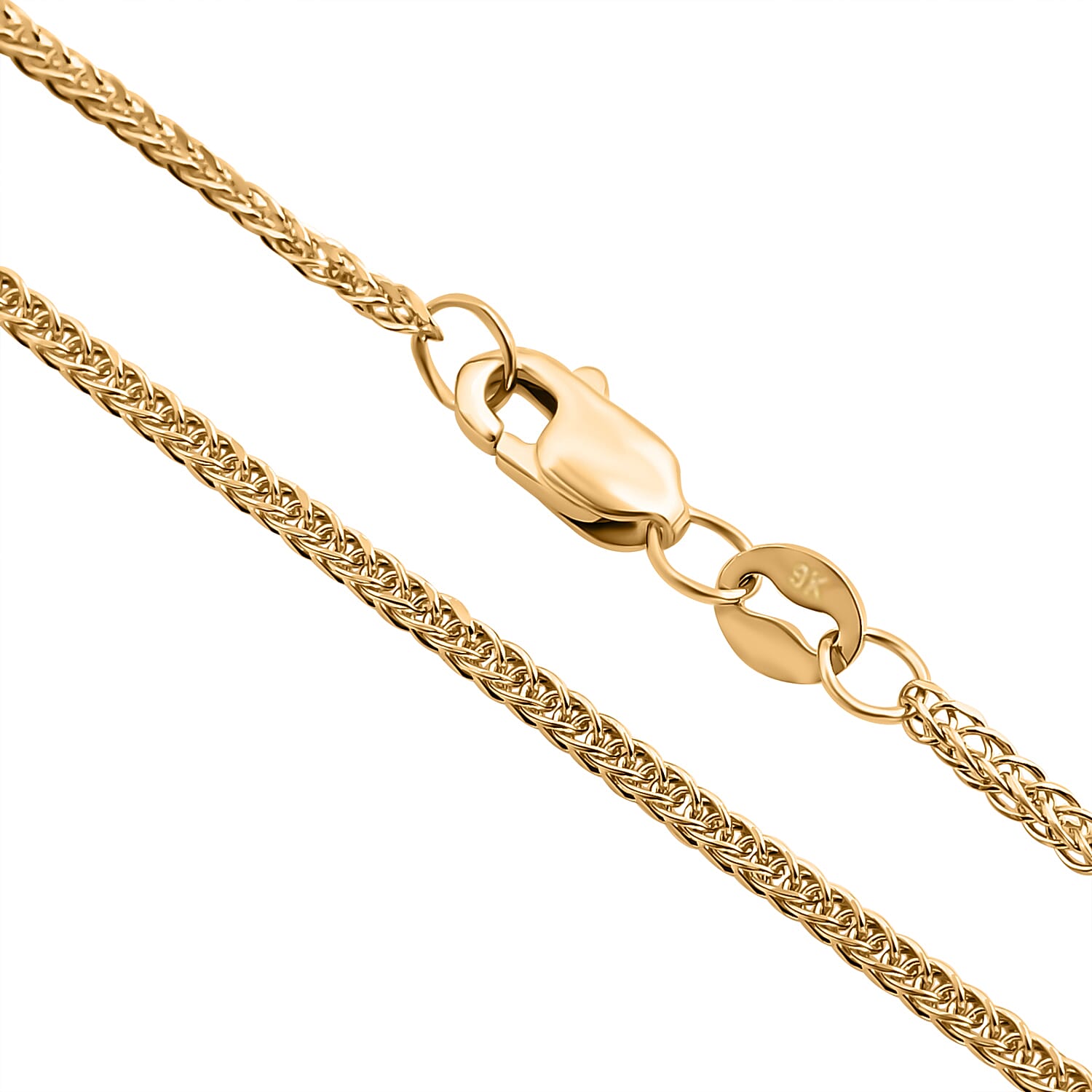 9K Yellow Gold Spiga Necklace (Size 16) with Lobster Clasp 8055952 5