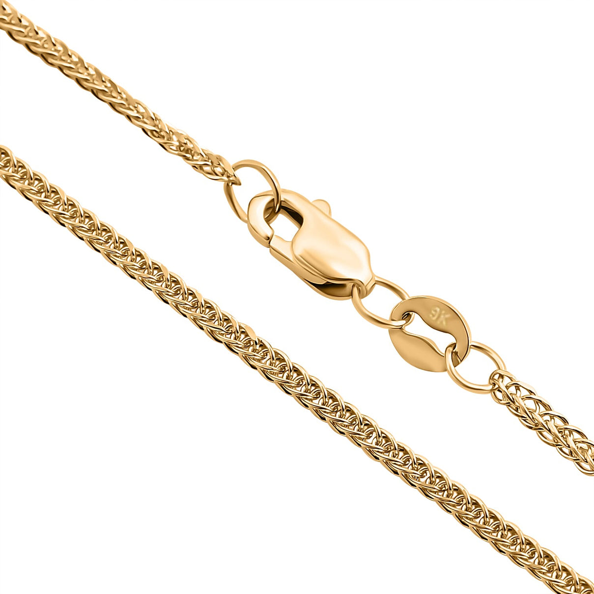 9K Yellow Gold Spiga Necklace (Size 16) with Lobster Clasp 8055952 7
