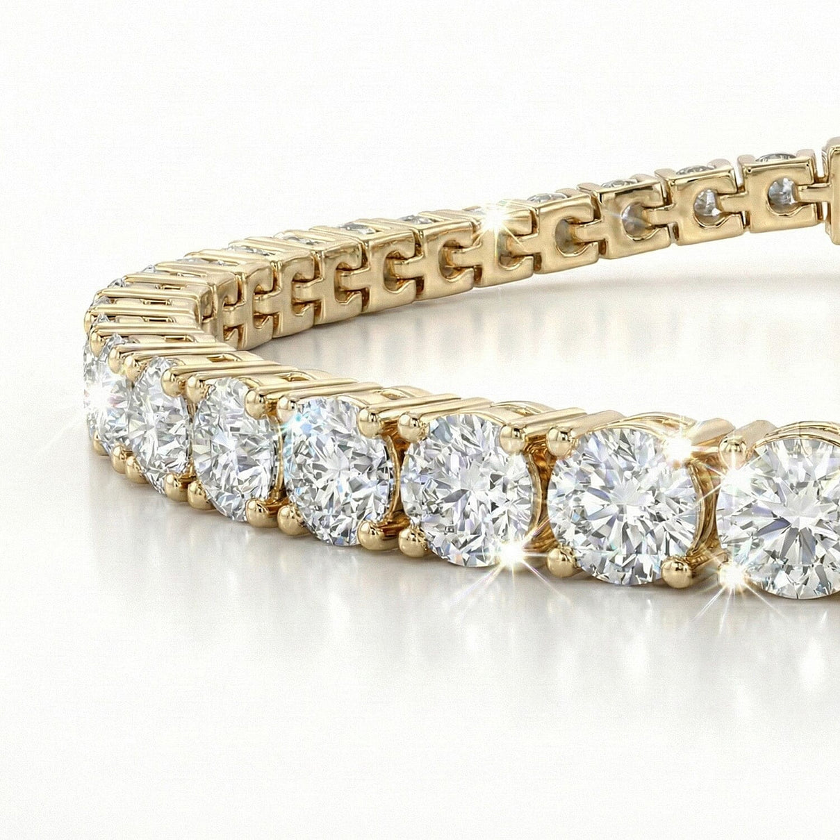 D'Joy 5 Ct. Moissanite Eternal Sparkle Tennis Bracelet with GB Box Clasp in 18K Vermeil Yellow Gold Overlay Sterling Silver 7 Inch 8061361 4