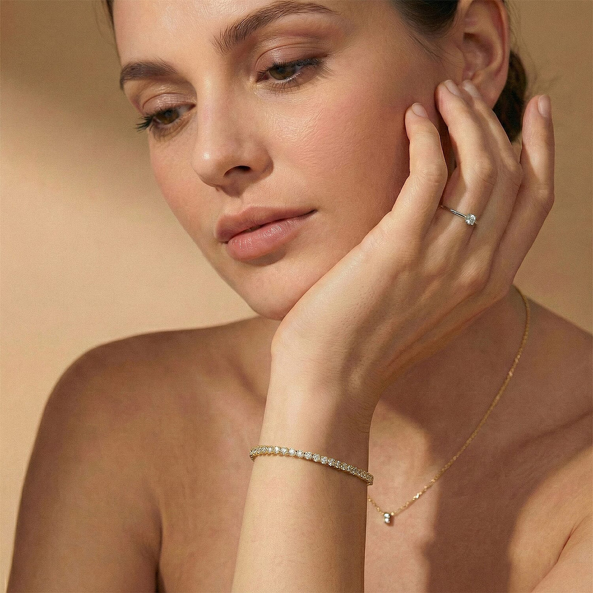 D'Joy 5 Ct. Moissanite Eternal Sparkle Tennis Bracelet with GB Box Clasp in 18K Vermeil Yellow Gold Overlay Sterling Silver 7 Inch 8061361 6