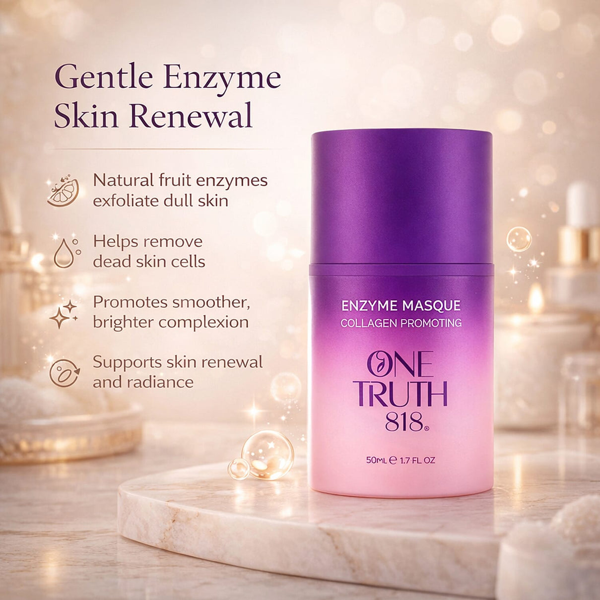 One Truth 818 Enzyme Face Masque - 50g 8071943 1