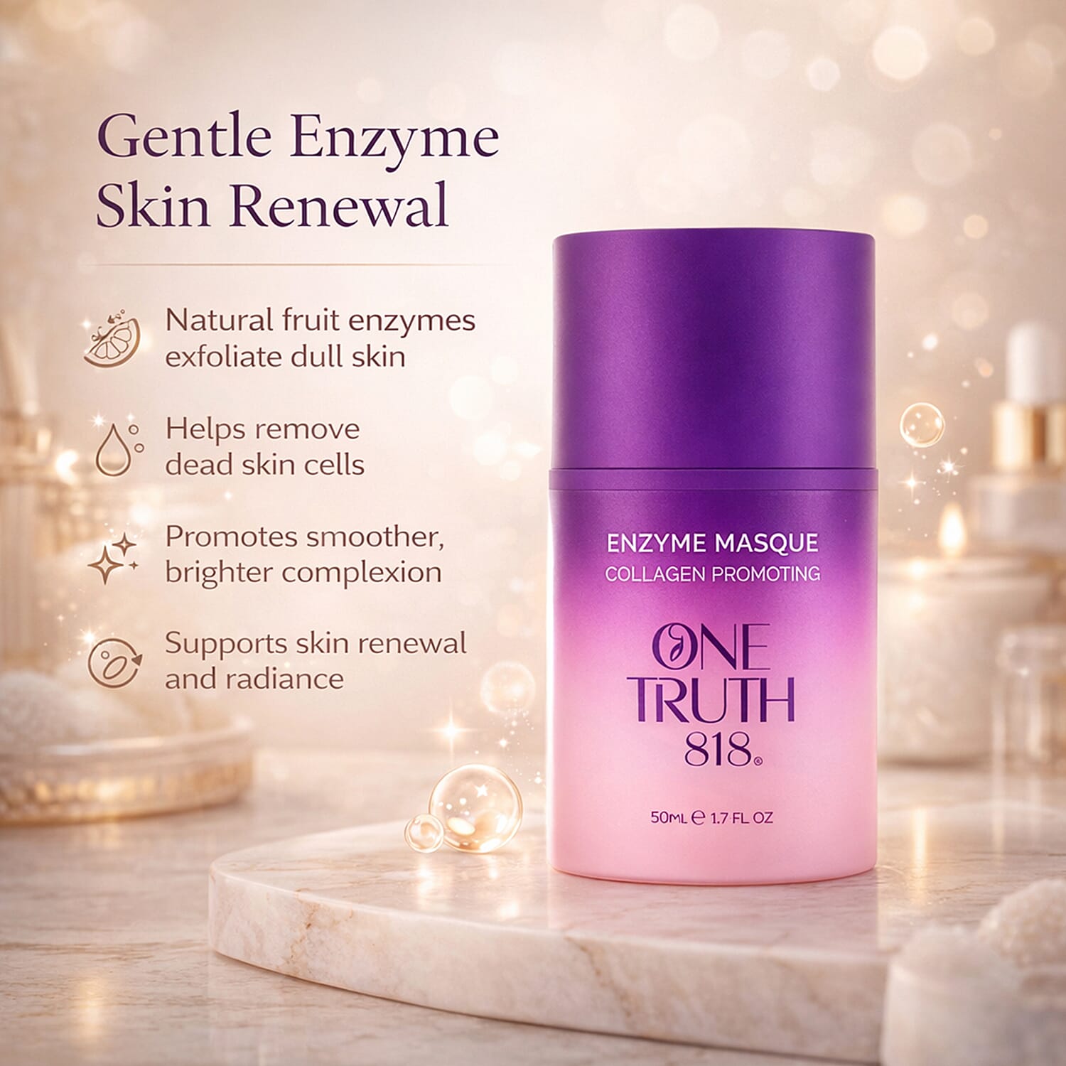 One Truth 818 Enzyme Face Masque - 50g 8071943 1