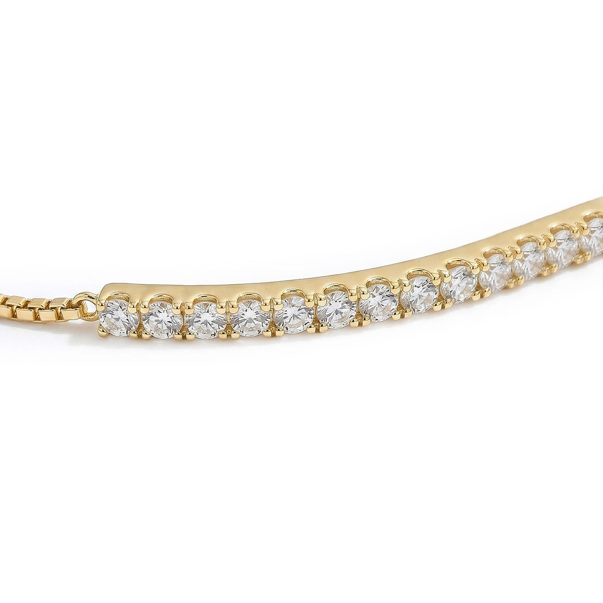 LUXURIANT 1 Ct. Lab Grown Diamond Chain Bracelet in 18K Vermeil Yellow Gold Plated Sterling Silver (SI/GH) (Up to 10.5 Inch) 8082326 3