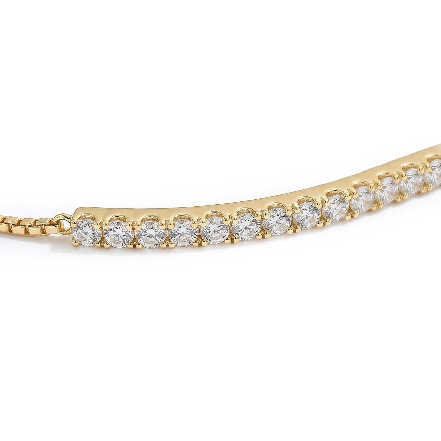 LUXURIANT 1 Ct. Lab Grown Diamond Chain Bracelet in 18K Vermeil Yellow Gold Plated Sterling Silver (SI/GH) (Up to 10.5 Inch) 8082326 3