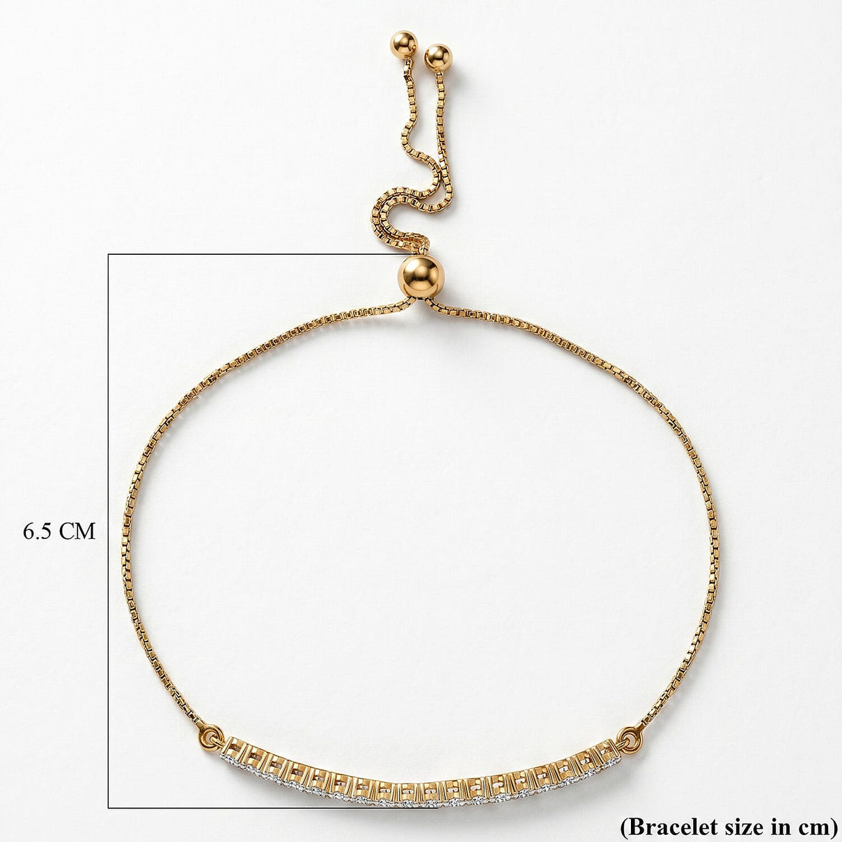 LUXURIANT 1 Ct. Lab Grown Diamond Chain Bracelet in 18K Vermeil Yellow Gold Plated Sterling Silver (SI/GH) (Up to 10.5 Inch) 8082326 7