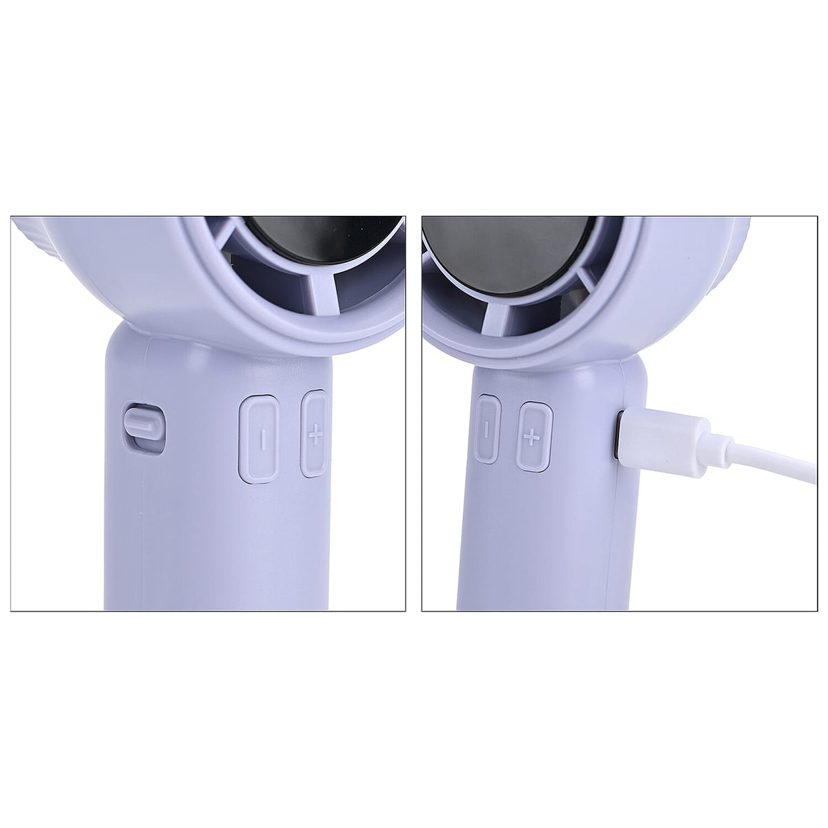 Rechargeable High-Speed Mini Fan with Digital Display and USB-C - Blue V32636596 6