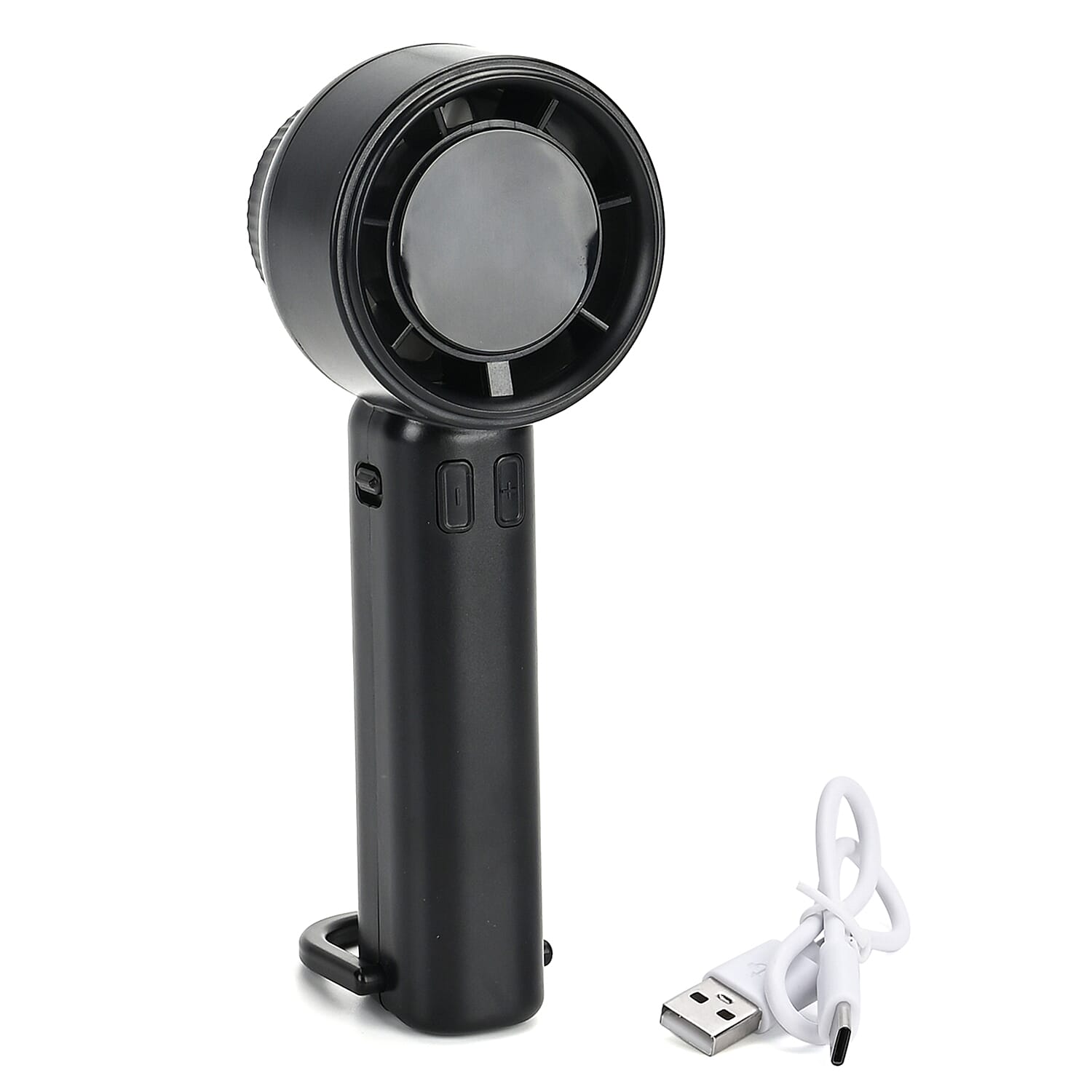 Rechargeable High-Speed Mini Fan with Digital Display and USB-C - Black 8083763 0