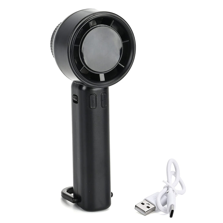 Rechargeable High-Speed Mini Fan with Digital Display and USB-C - Black 8083763 1