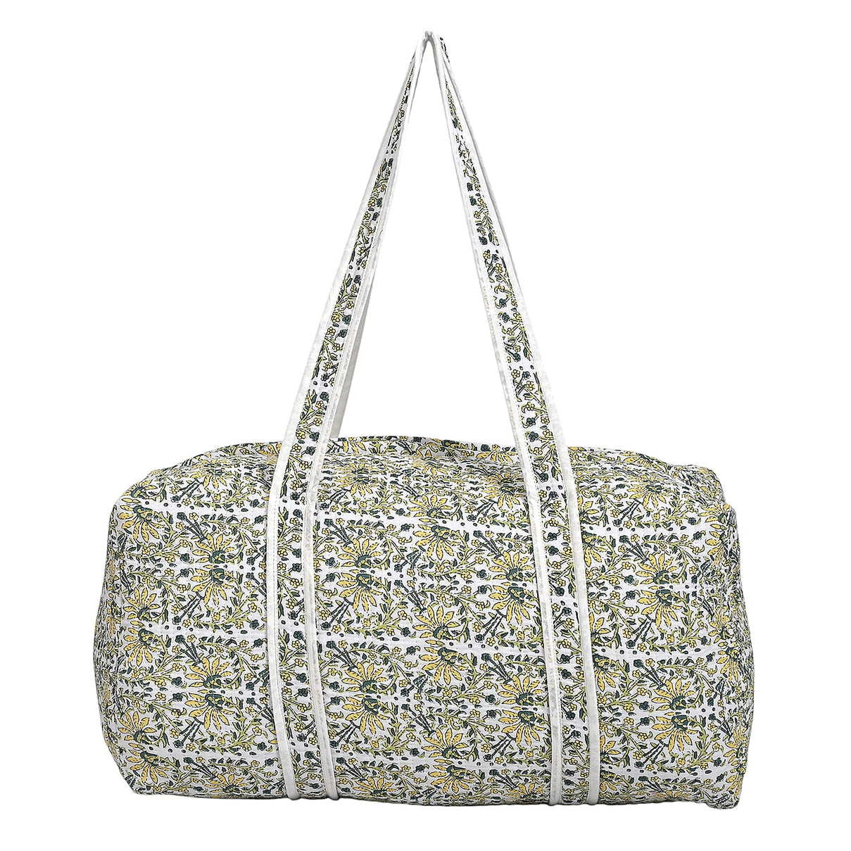 Cotton Quilted Travel Bag with Zipper Closure V32538438 0