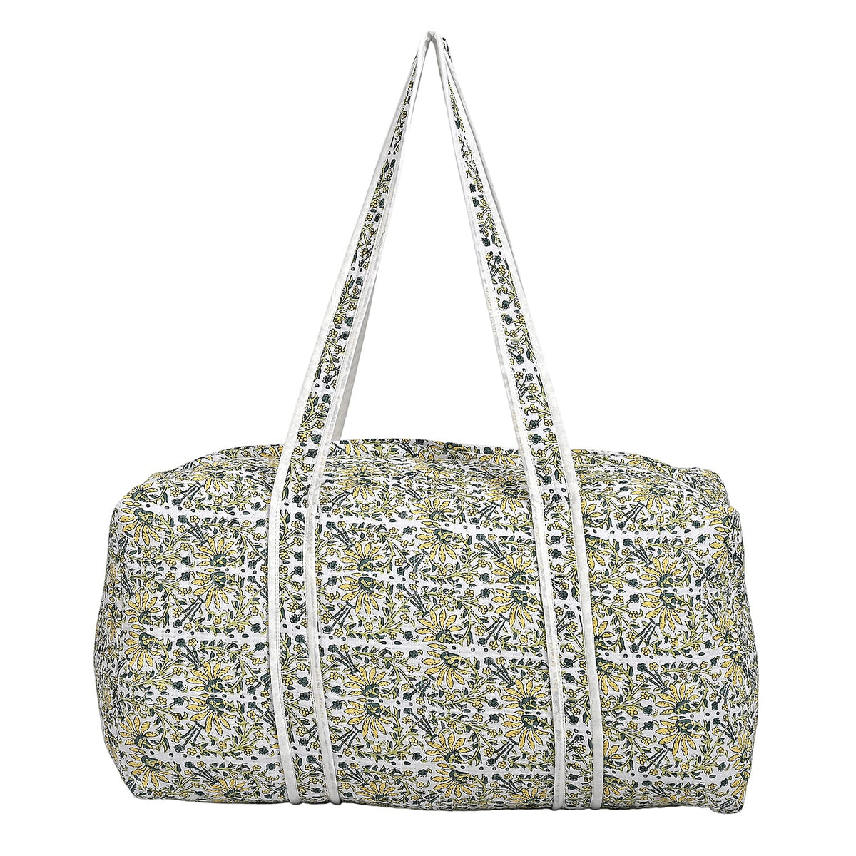 Cotton Quilted Travel Bag with Zipper Closure V32538438 0