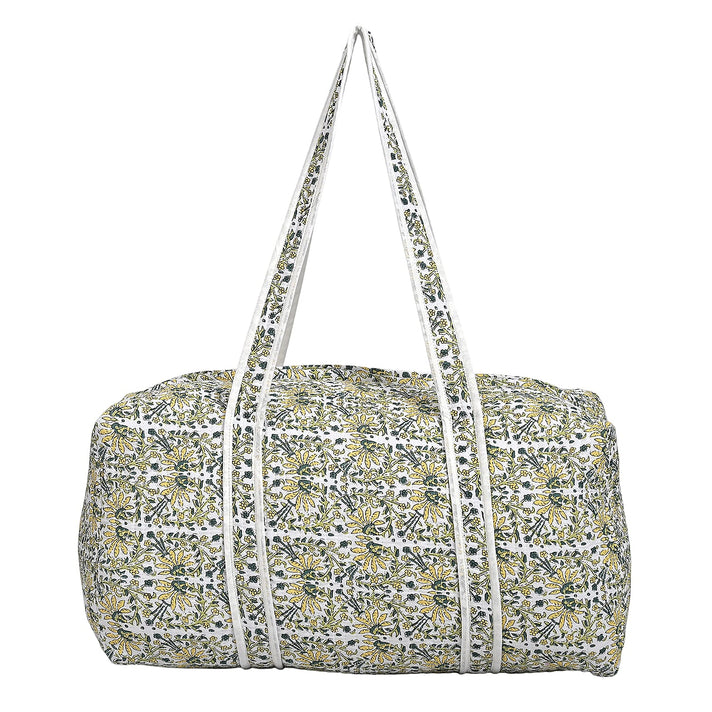Cotton Quilted Travel Bag with Zipper Closure 8086601 1