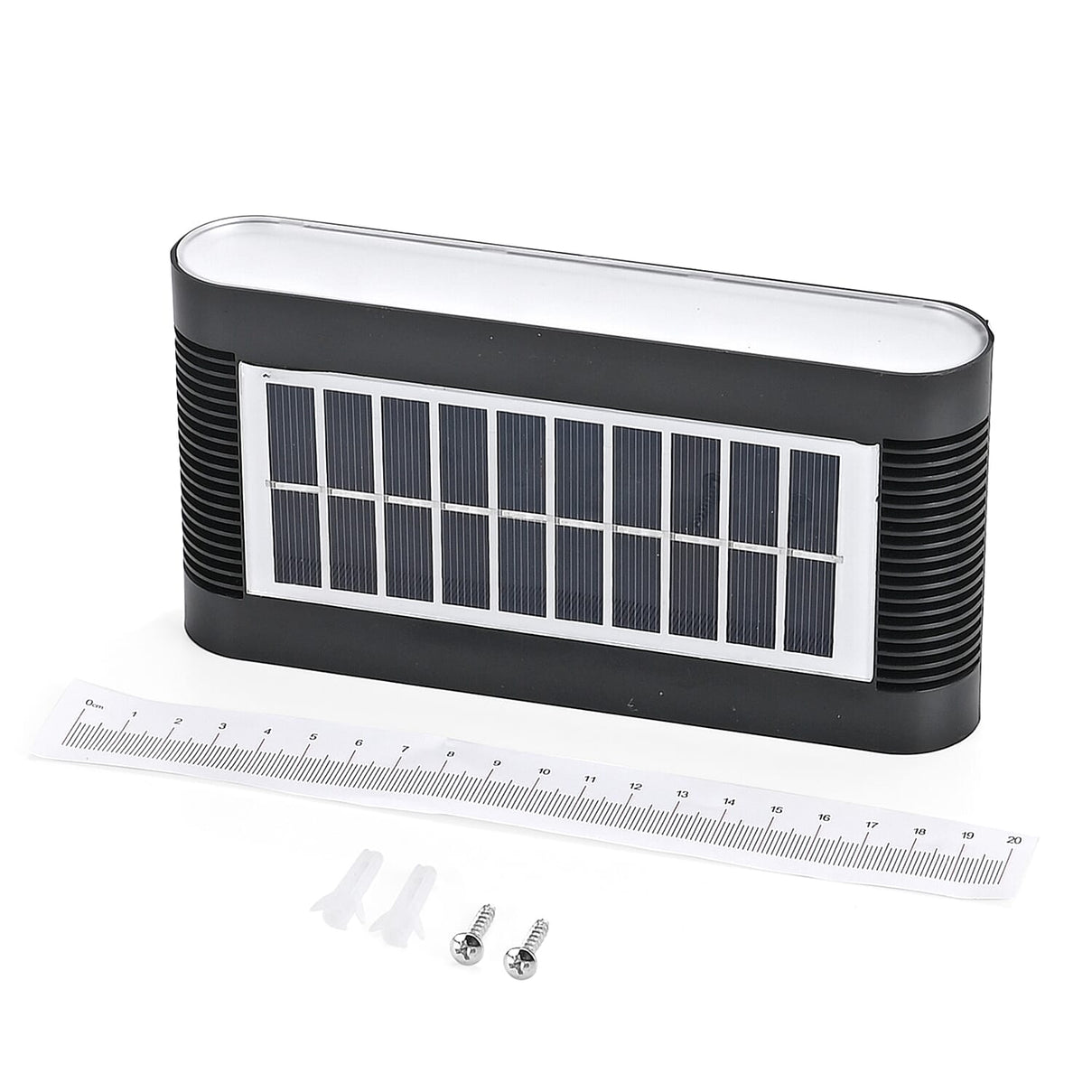 8-LED Outdoor Solar Lamp - IP65 Waterproof with Warm &amp; Cool Light (60W) - Black 8093922 7