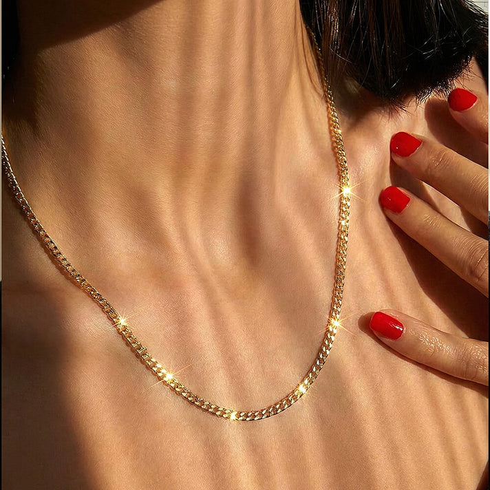 9K Gold 1.7 MM Curb Chain with Spring Ring Clasp 18 Inch Polished 8104700 2