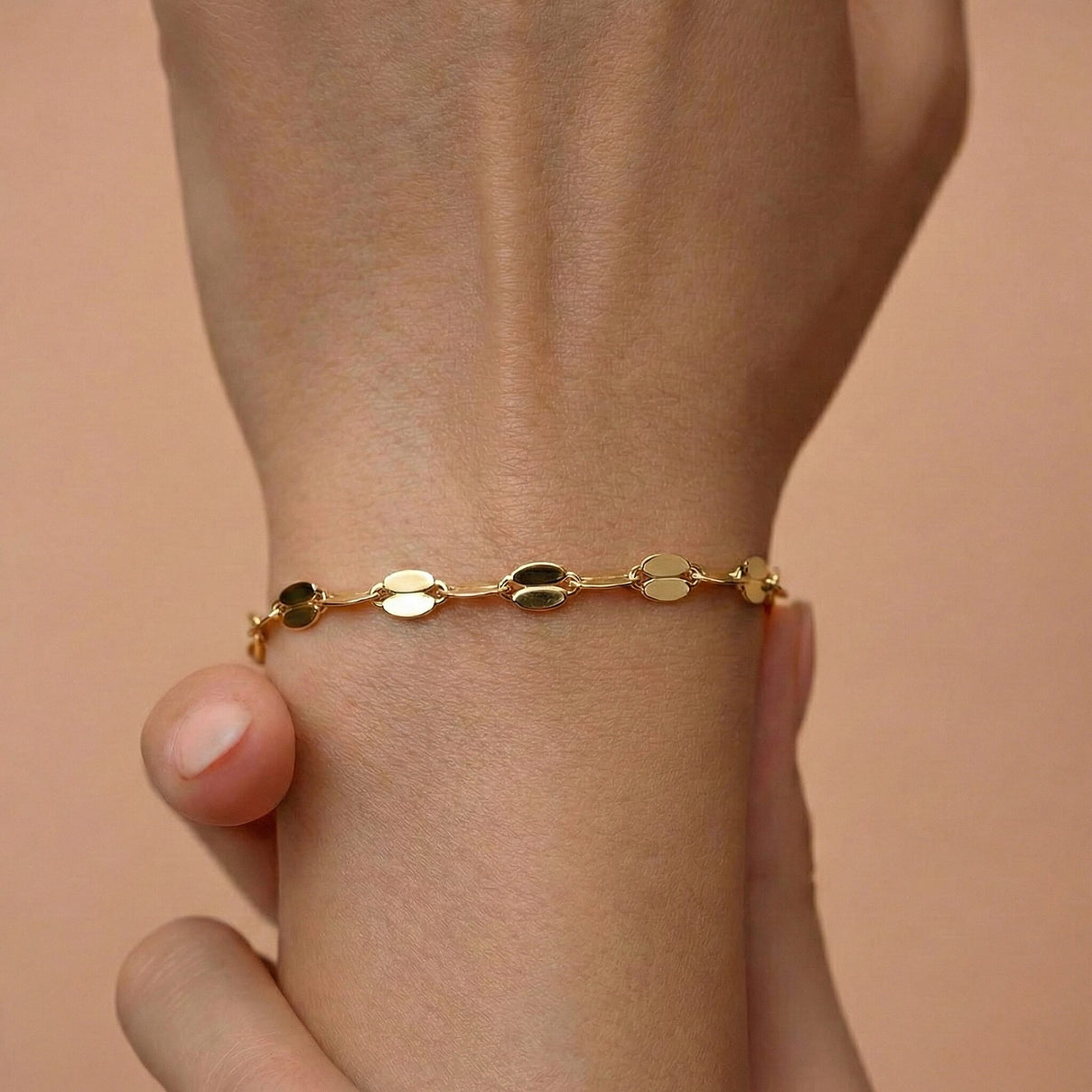 9K Gold 1.8 MM Bracelet with Spring Ring Clasp 6.25"-7.5 Inch Polished, 0.47 Gms 8104733 2