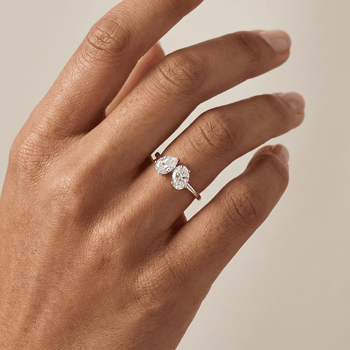 THE TOI ET MOI LUXURIANT 1 Ct. Lab Grown Diamond Ring in 9K White Gold SGL Certified (VS-G-H) V32619474 4