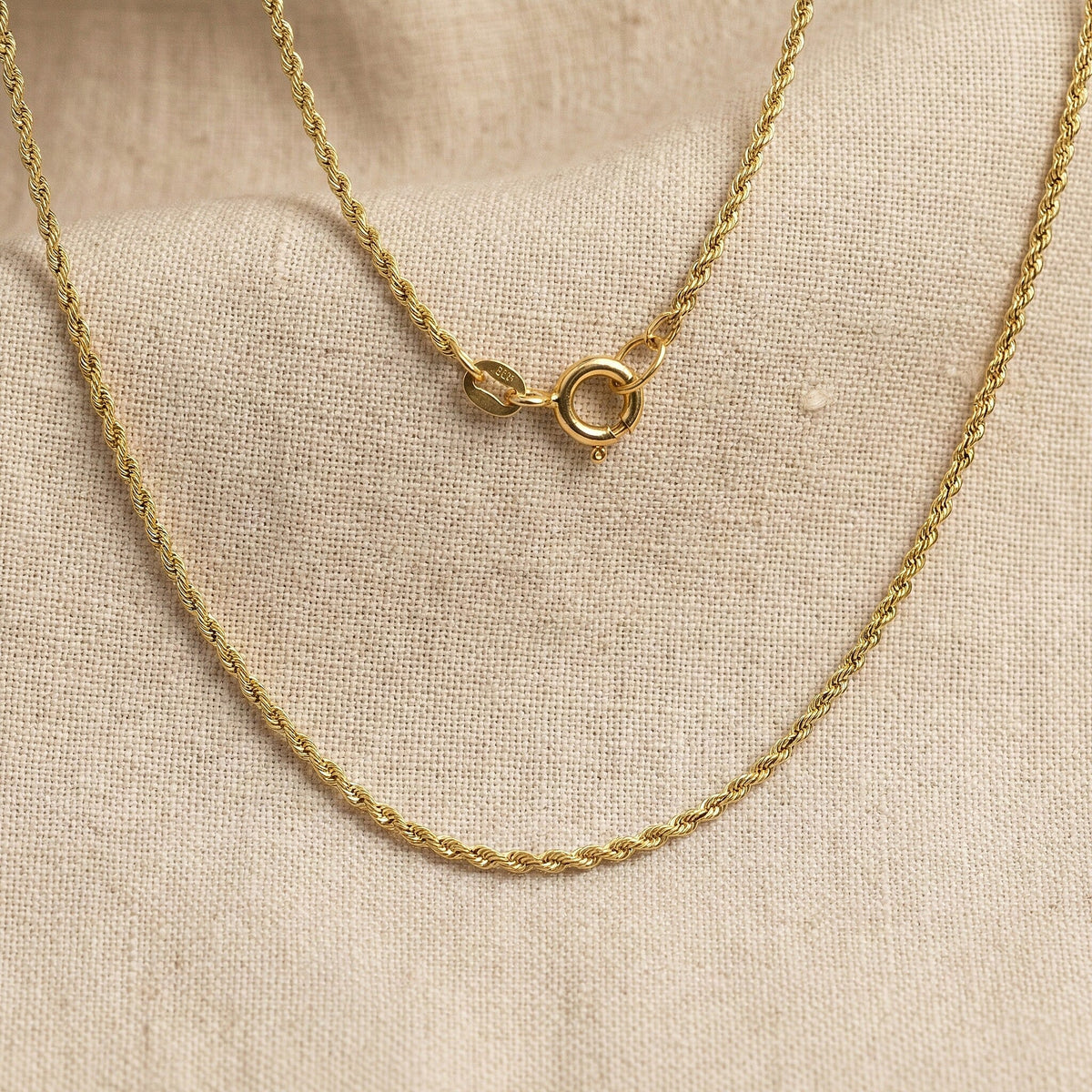 Maestro Collection - Italian Made 9K Yellow Gold 1.2MM Rope Necklace 18 Inch 8124805 1