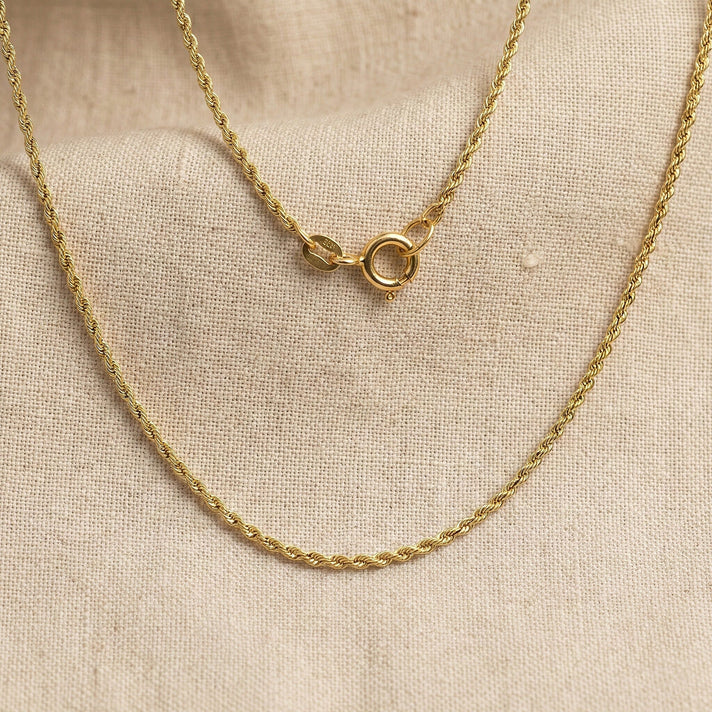 Maestro Collection - Italian Made 9K Yellow Gold 1.2MM Rope Necklace 18 Inch 8124805 2