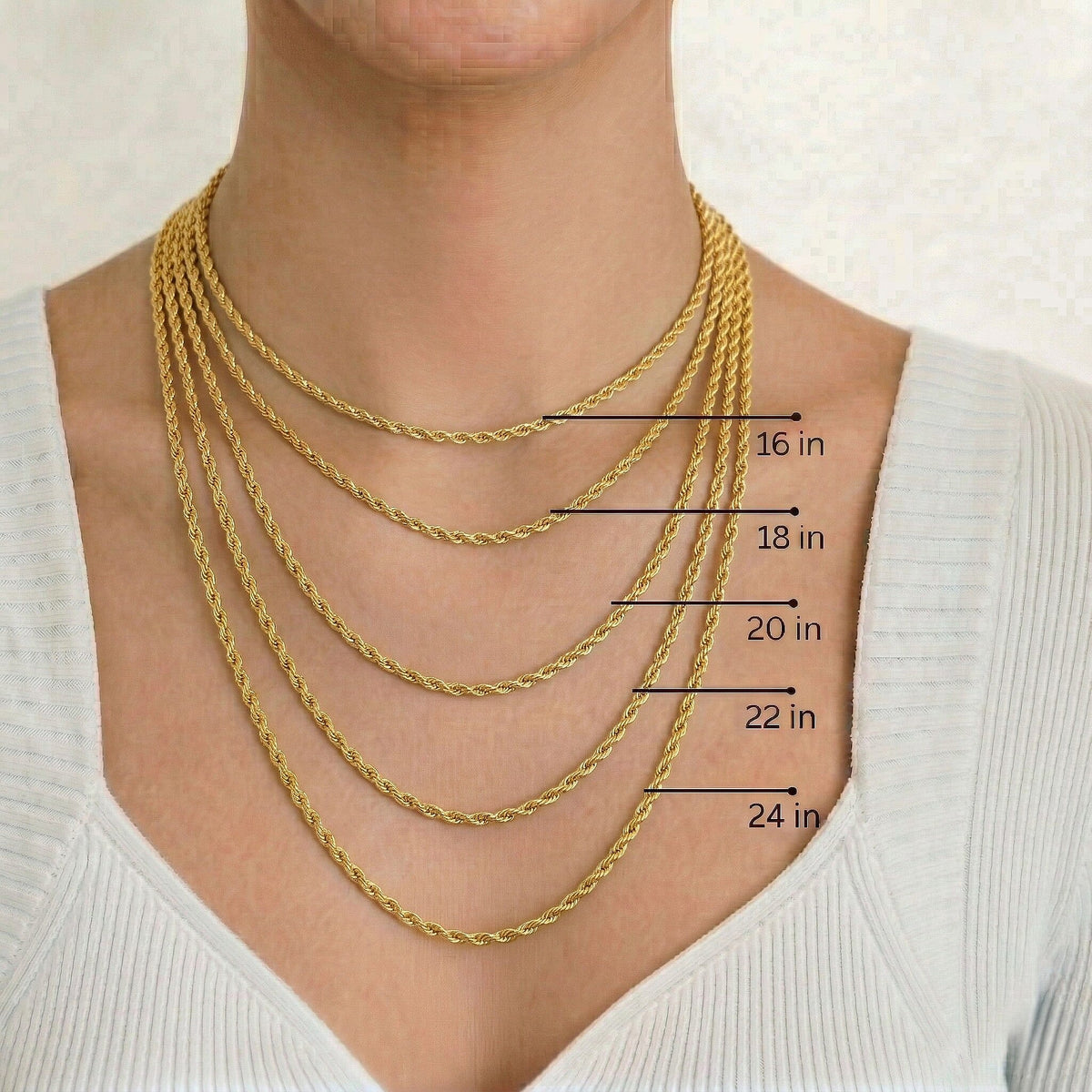 Maestro Collection - Italian Made 9K Yellow Gold 1.2MM Rope Necklace 18 Inch 8124805 7