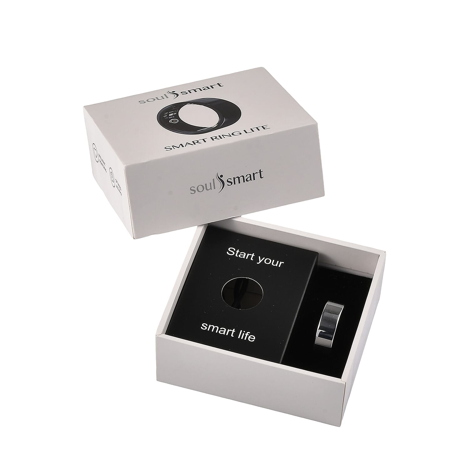 Soul Smart V1 Smart Ring - Stainless Steel Fitness Tracker with Heart Rate, SpO2, Sleep Monitor, Bluetooth 5.1, IP68 Waterproof, Magnetic Charging 8133593 8