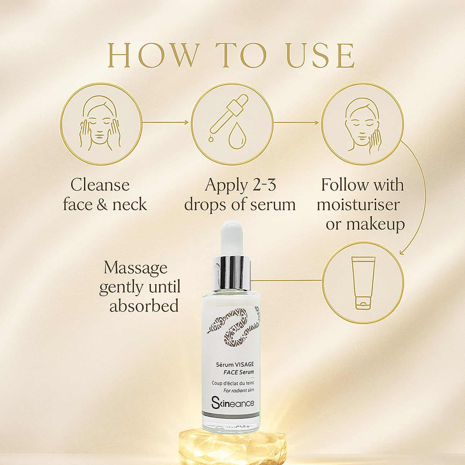 SKINEANCE Snake Venom Radiance Face Serum 30ml 8149178 4