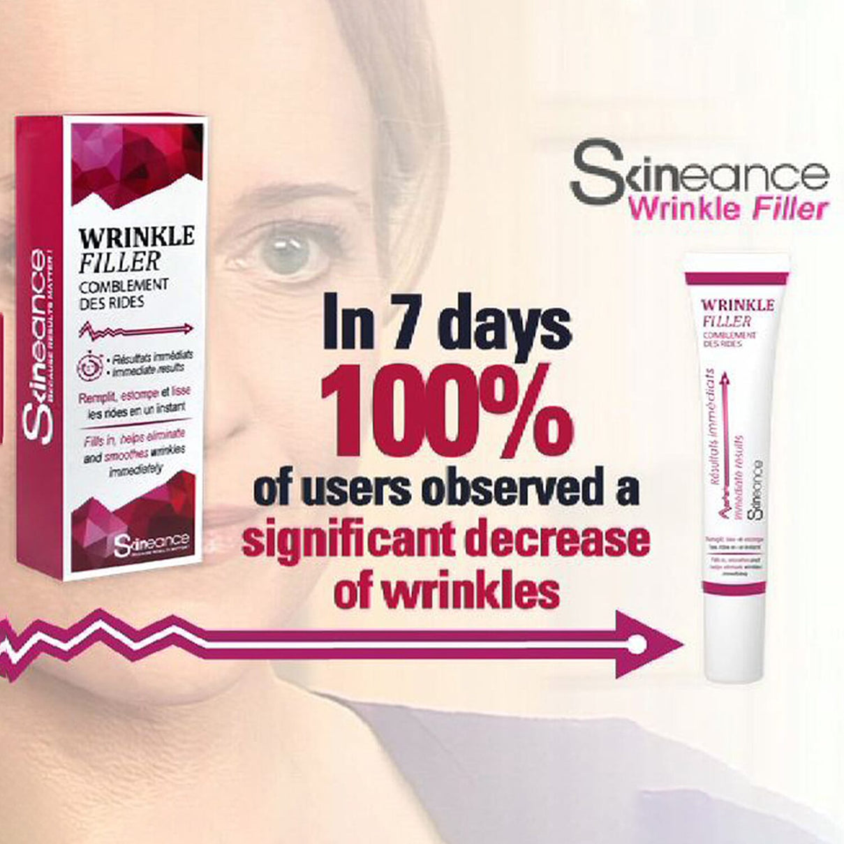 SKINEANCE Wrinkle Filler - Fills and Smoothes Fine Lines &amp; Wrinkles Immediately - 15ml 8149180 1