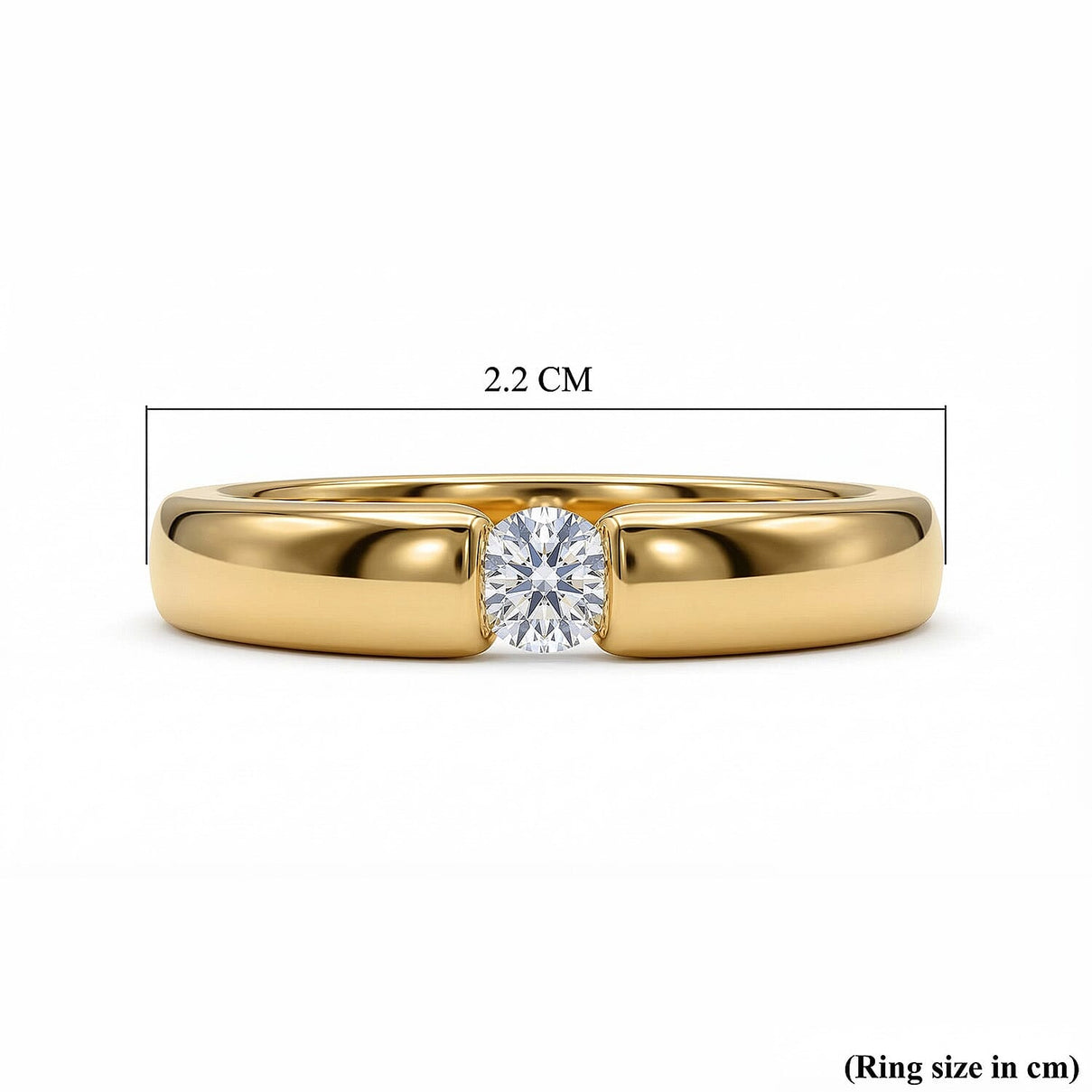 LUXURIANT Lab Grown Diamond Solitaire Ring in 18K Vermeil Yellow Gold Plated Sterling Silver SI/GH 8162198 7