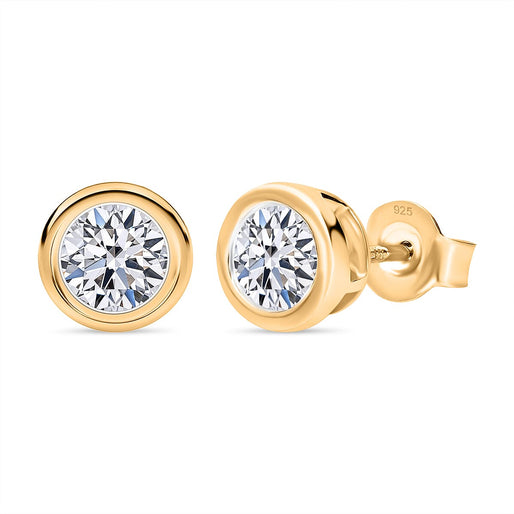 Luxuriant Lab Grown Diamond Earring with Push Back in Sterling Silver