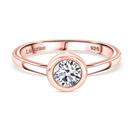 Luxuriant SGL Certified Lab Grown Diamond (SI-GH) Solitaire Ring in Sterling Silver