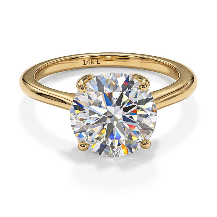LUXURIANT 3 Ct. Lab Grown Diamond Solitaire Ring in 14K Yellow Gold EF, VS 8178983 1