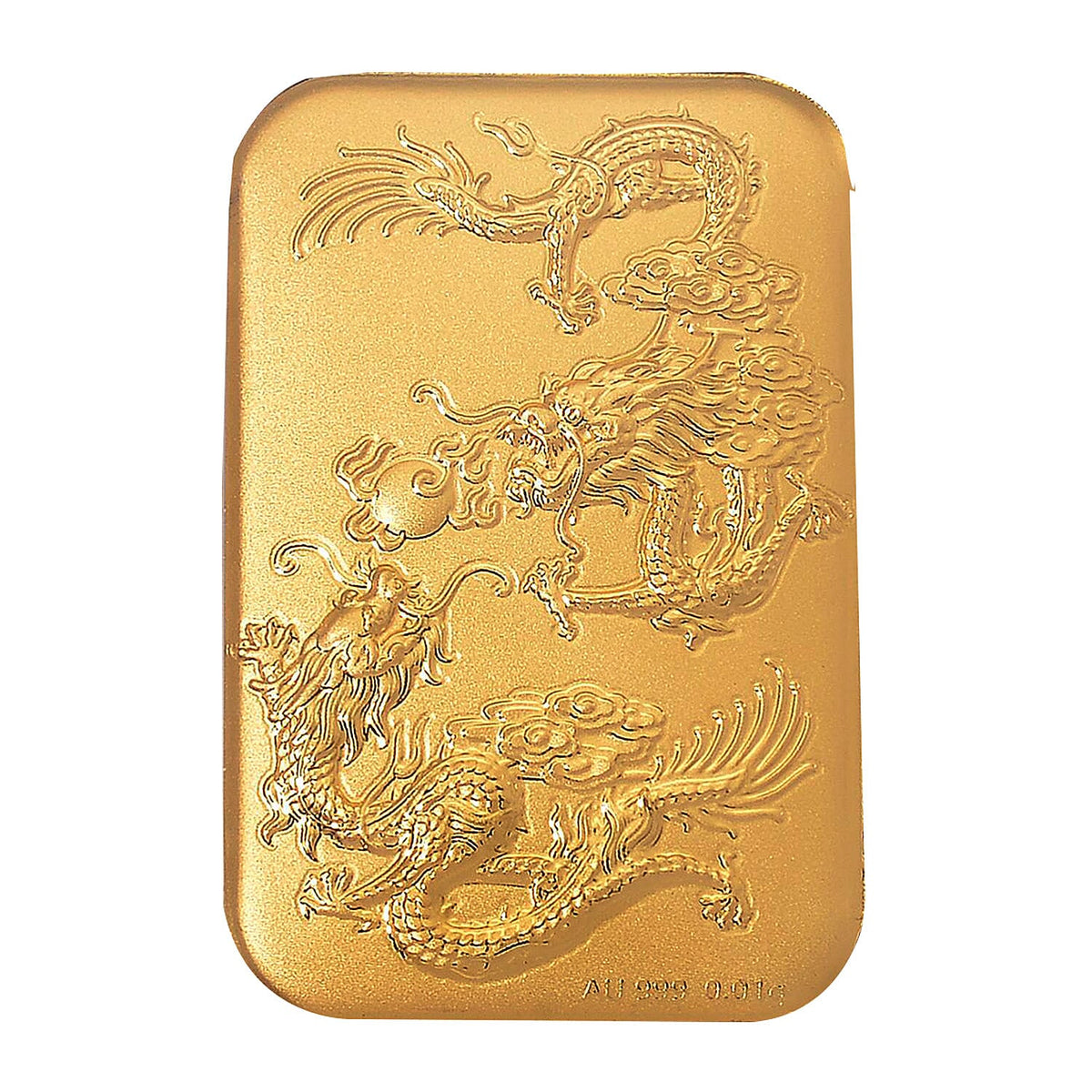 24K Yellow Gold (99.99% Purity) Dragon and Phoenix Embossed Collectable 8185328 0