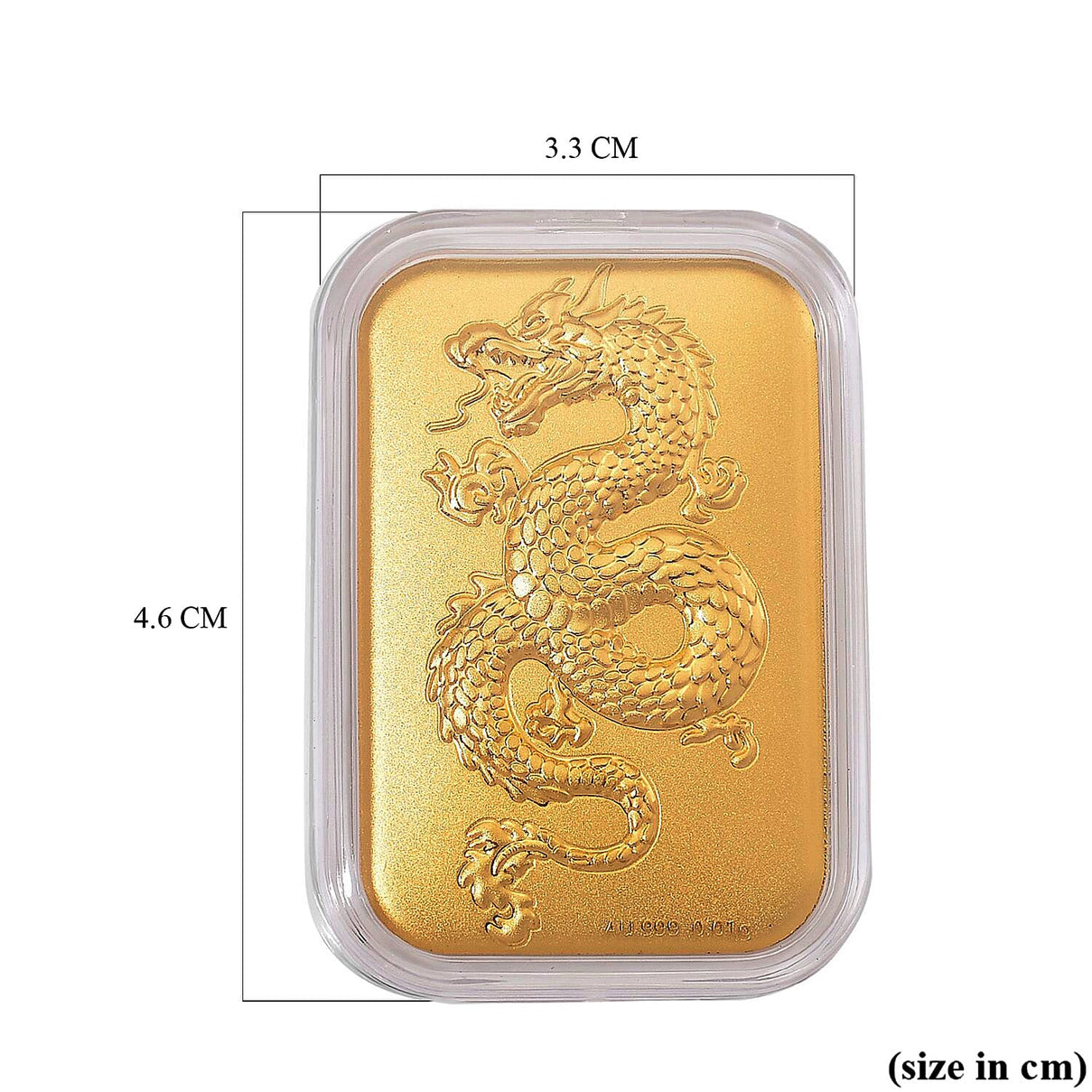 24K Yellow Gold Single Dragon Embossed Collectable 8185339 6