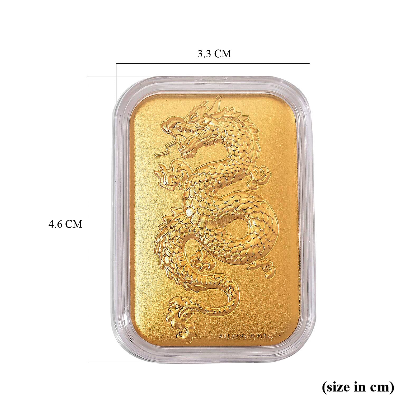 24K Yellow Gold Single Dragon Embossed Collectable 8185339 6