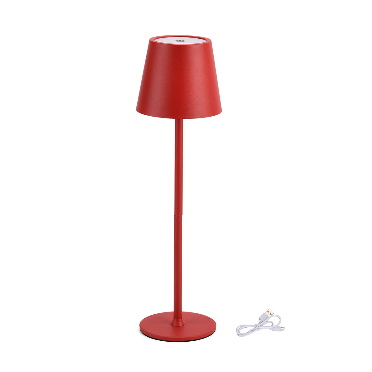LIVMORE Rechargable Table Lamp With Warm, Natural &amp; Cool Lights (1200mAh Battery) - Red 8195256 0