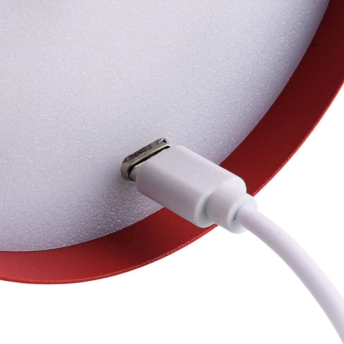 LIVMORE Rechargable Table Lamp With Warm, Natural &amp; Cool Lights (1200mAh Battery) - Red 8195256 8