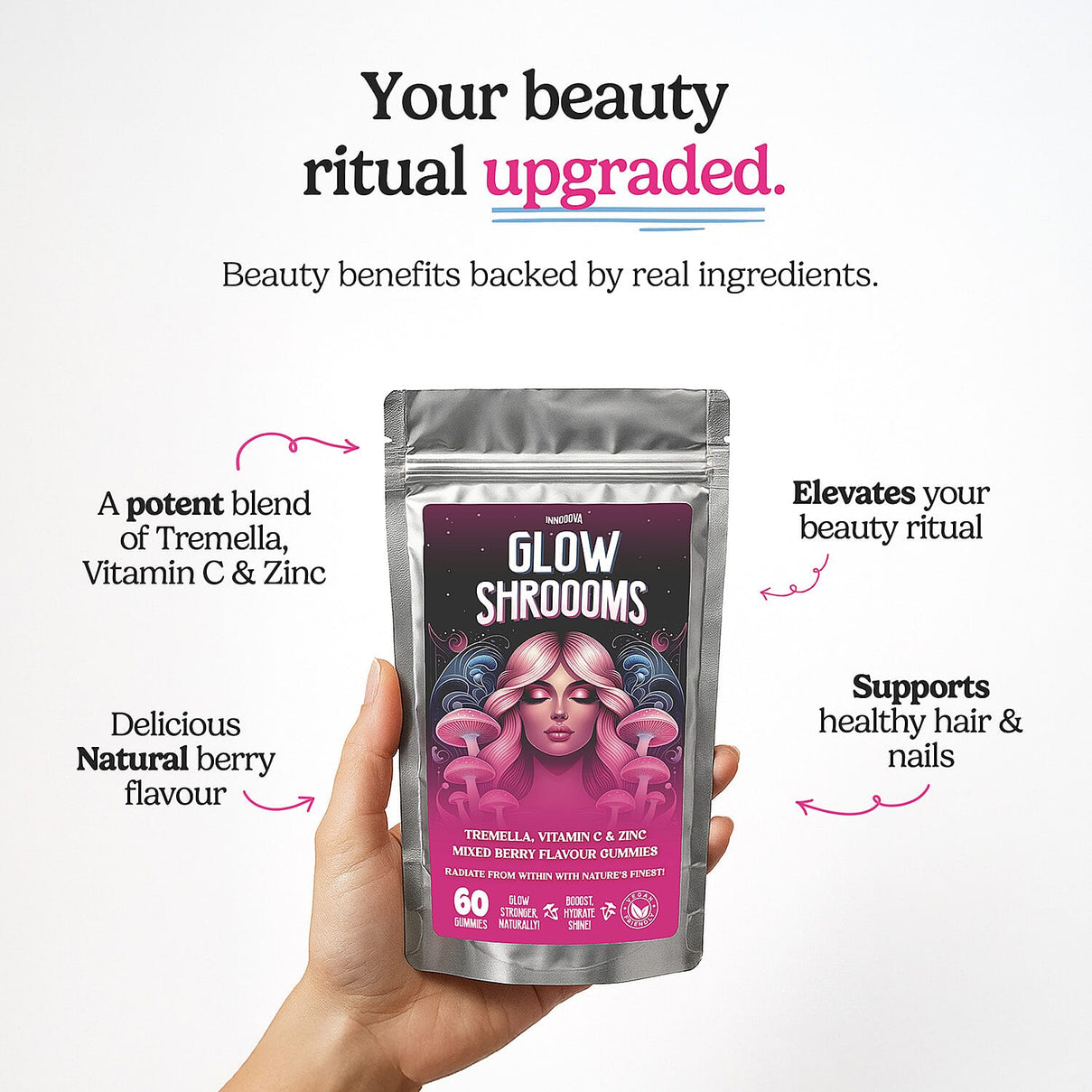 Innooova GlowShroooms Full Pack 60 Gummies 8203926 1