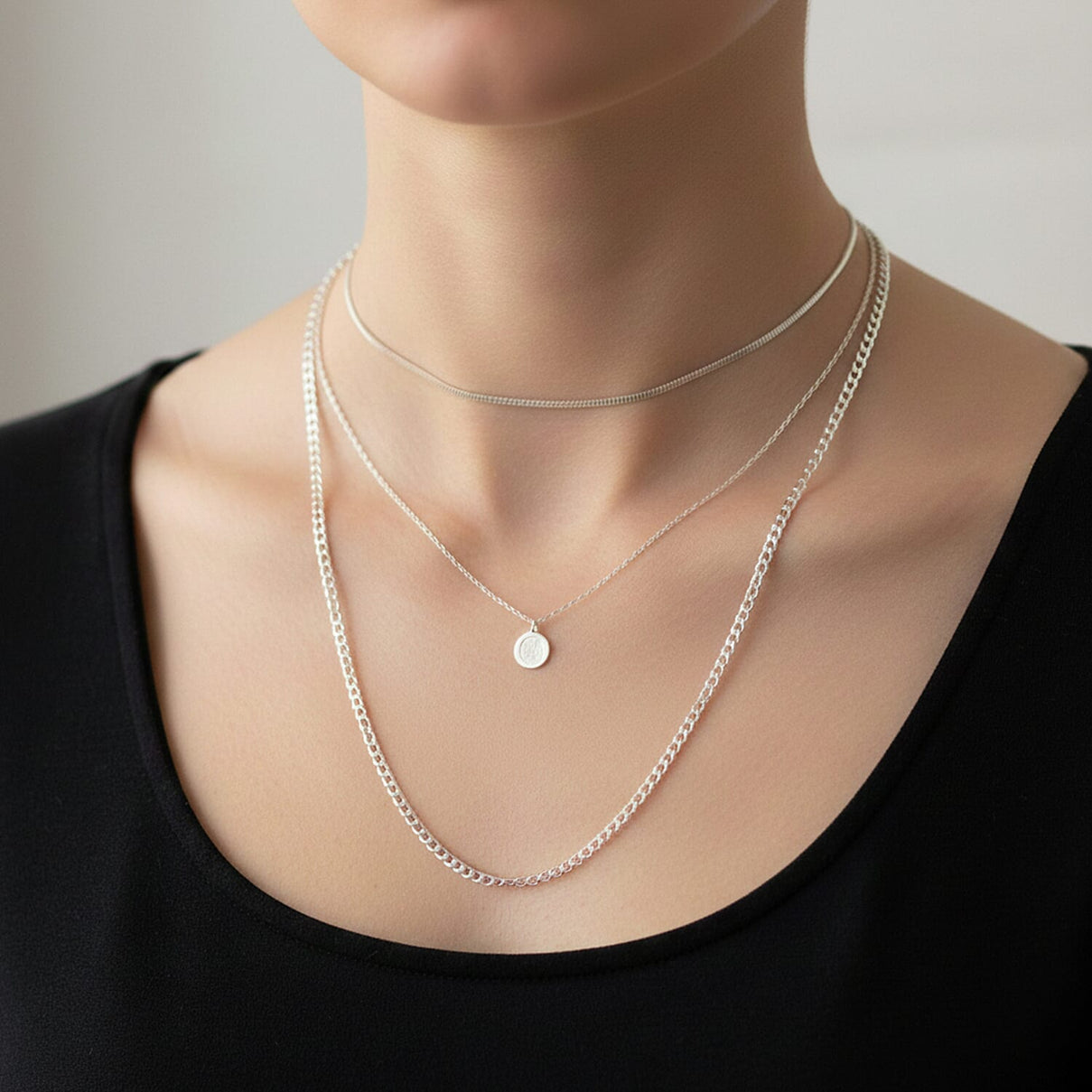 Designer Inspired Thai Sterling Silver Chain (Size - 22) with Spring Ring Clasp 8207325 1