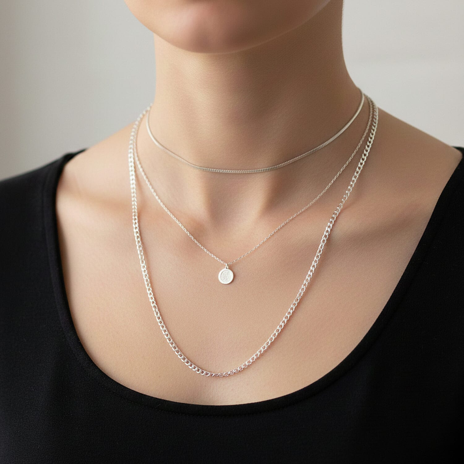 Designer Inspired Thai Sterling Silver Chain (Size - 22) with Spring Ring Clasp 8207325 1