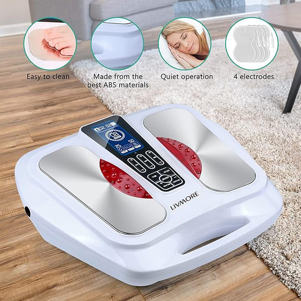 LIVMORE EMS Heating Foot Care Massager 8207754 7