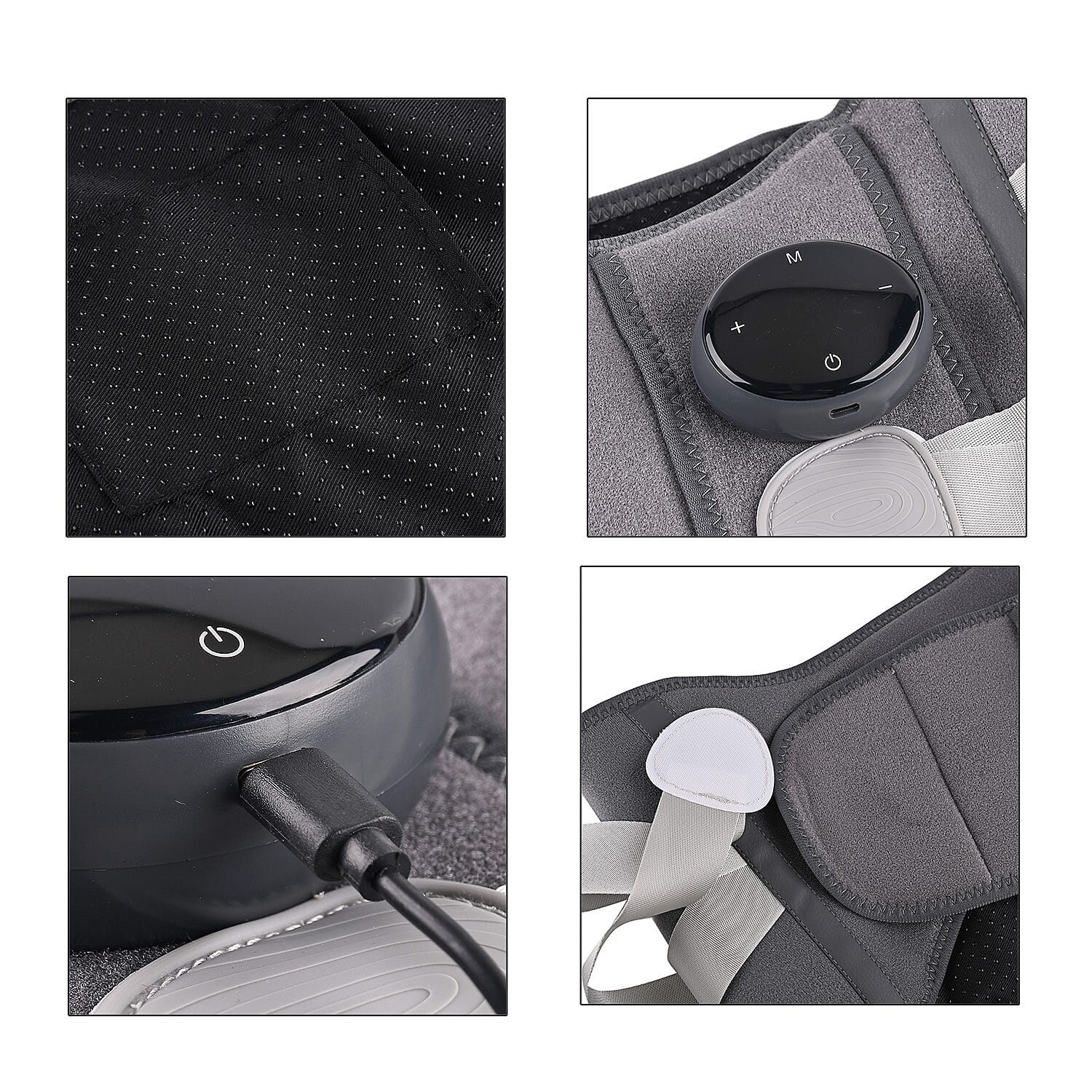 LIVMORE Rechargeable Waist Massager with Heat and Vibration Therapy - Grey 8212261 7