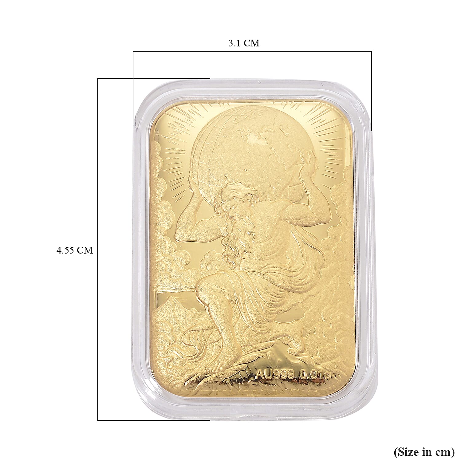 24K Yellow Gold (99.9% Purity) Atlas Embossed Collectable 8212756 6