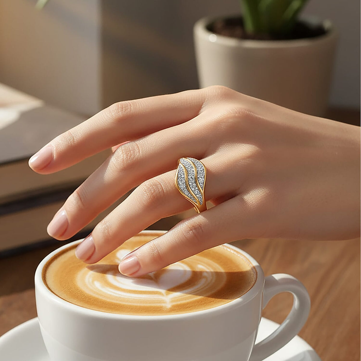 Moissanite Cluster Ring in 925 White Silver 8213531 3
