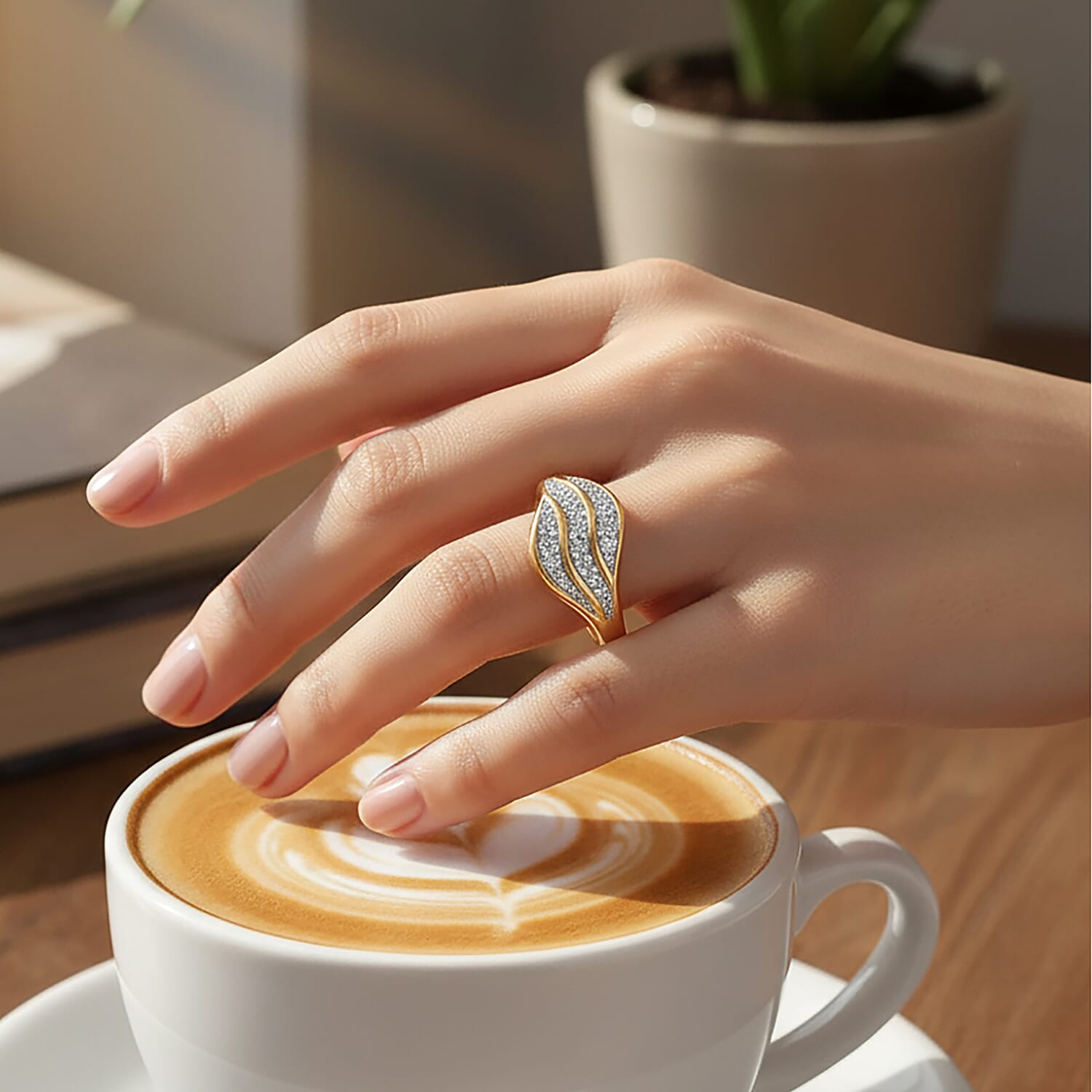 Moissanite Cluster Ring in 925 White Silver 8213532 3