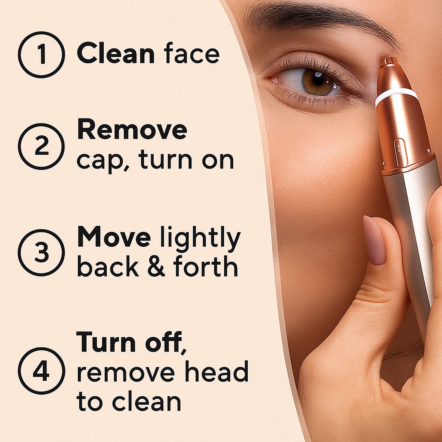 Finishing Touch Flawless Brows Hair Remover with Compact Mirror - White 8217772 4